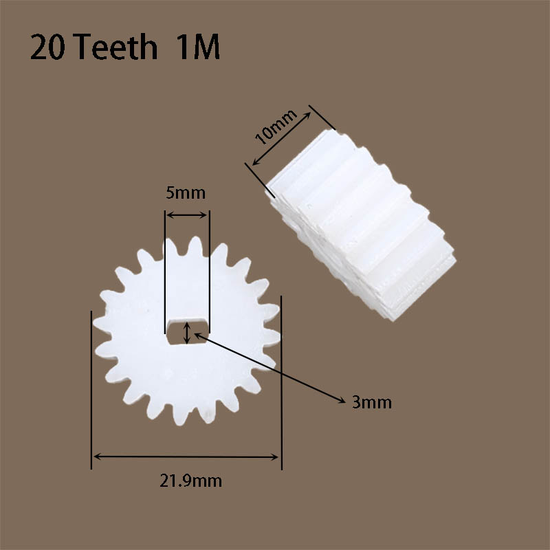 28Byj-48 - Pignon en plastique POM 20 dents