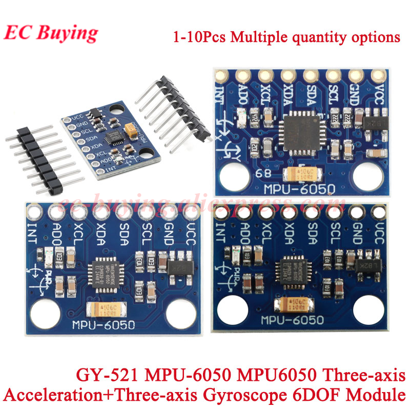 Accelerometer Mpu6050 - Gyroscope analogique 3 axes GY-521 MPU-6050