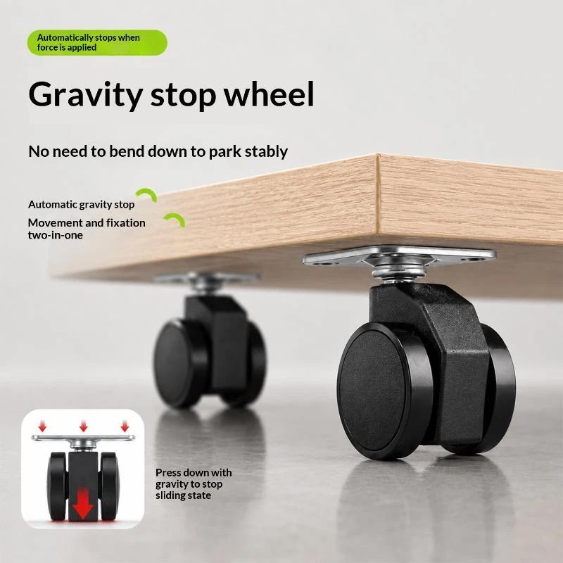 Caster Wheel - Roulettes à verrouillage automatique par gravité,