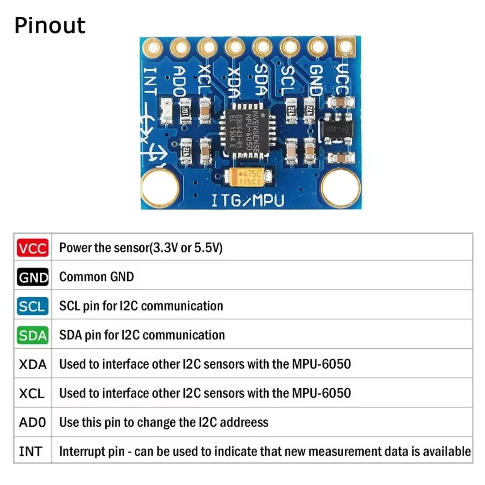 Capteur de gyroscope analogiqu - Accelerometer Mpu6050 avis et prix
