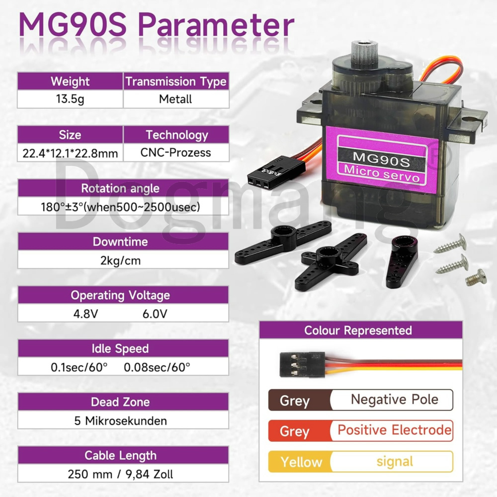 MG90S Servo 1/2/4/10/20/50 piè - Sg90 Servo avis et prix